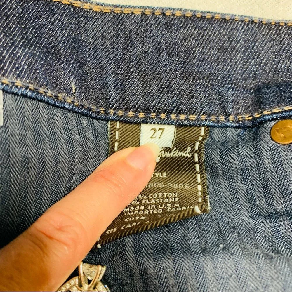 7 For All Mankind 7FAM dojo Crop Denim Jeans Size 27
